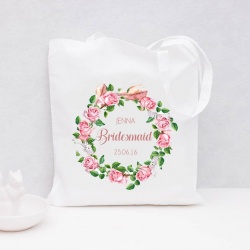 Personalised Floral Tote Bag